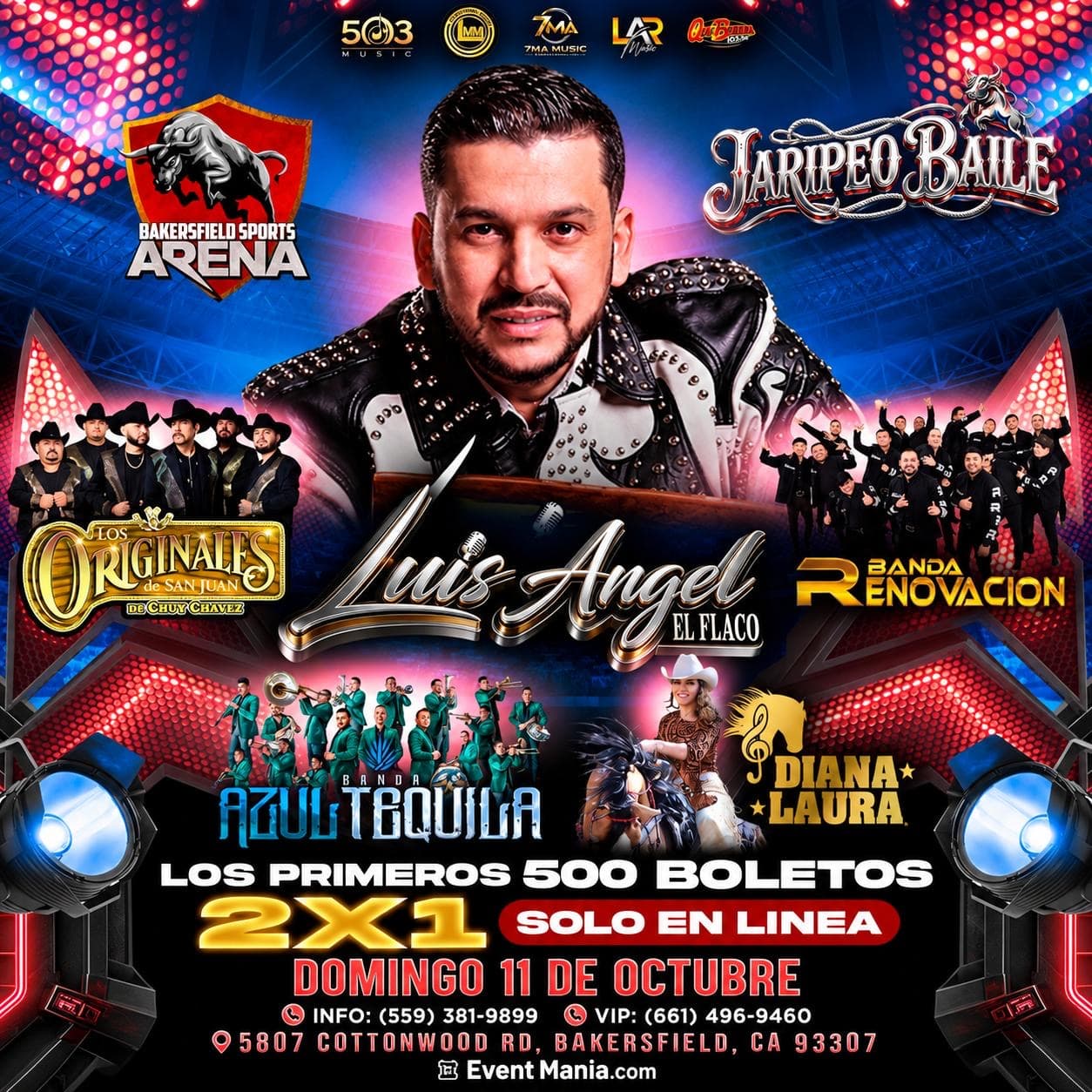 Jaripeo Baile - Bakersfield Sport Arena Stage Background